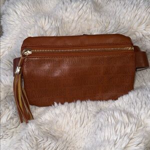 Steve Madden Cognac Belt Bag with Tassel